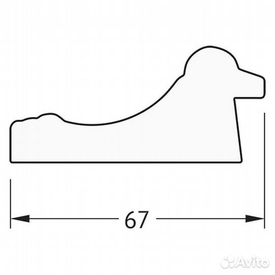 Зеркало Evoform Definite 136х76 BY 1106 в багетно