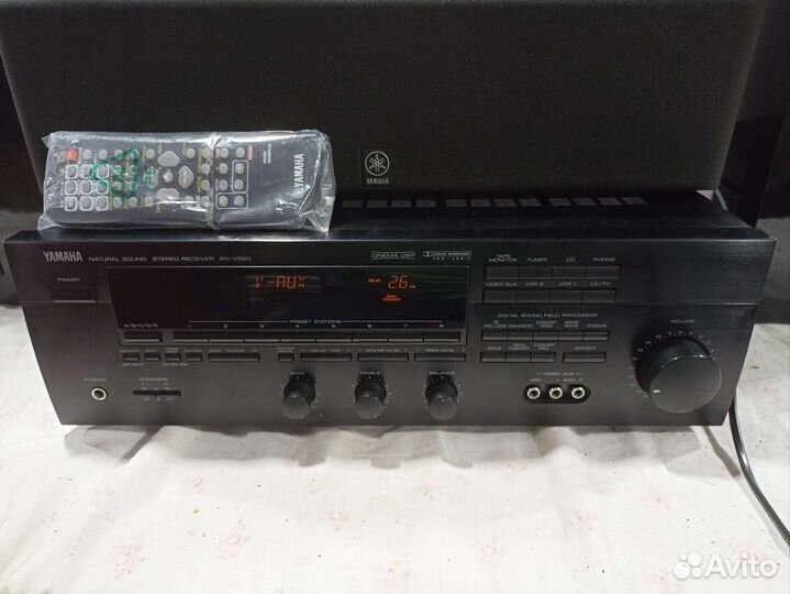 Колонки Yamaha NS-555 и ресивер Yamaha RX-V590