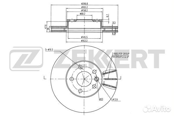 Диск торм. перед. Ford Galaxy 01- Seat Alhambra 96- VW Sharan 95- Transporter 90