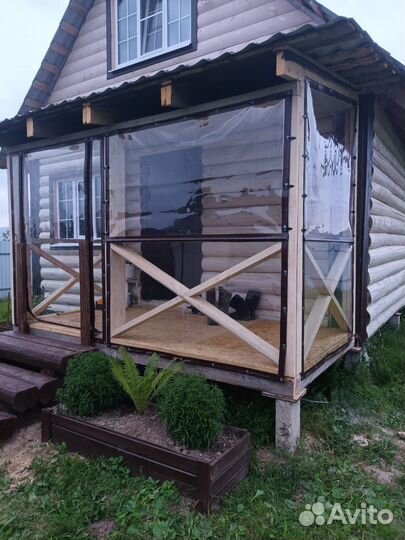 Мягкие окна на беседку