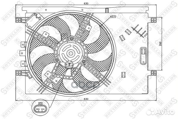 29-99446-SX вентилятор охлаждения без кожуха