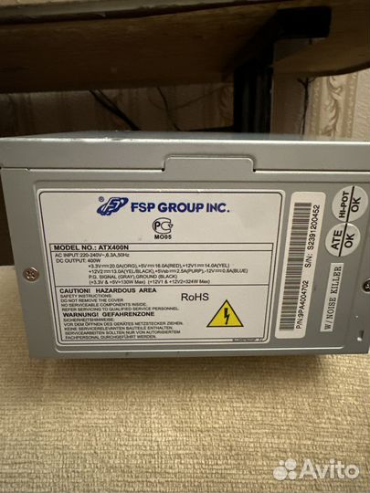 Блок питания fsp 400w