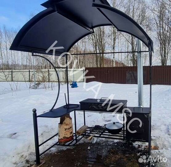 Мангал с крышей