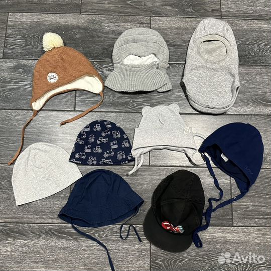 Шапка, шлем, панамка для мальчика 1-2 года