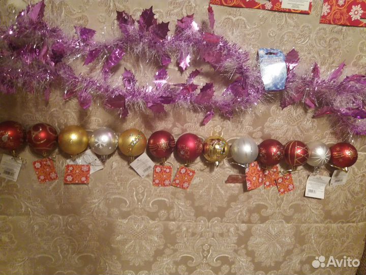 Ёлочные игрушки, электро гирлянды, хлопушки прочее