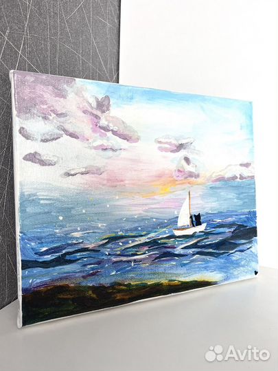 Картина Море акрил на холсте