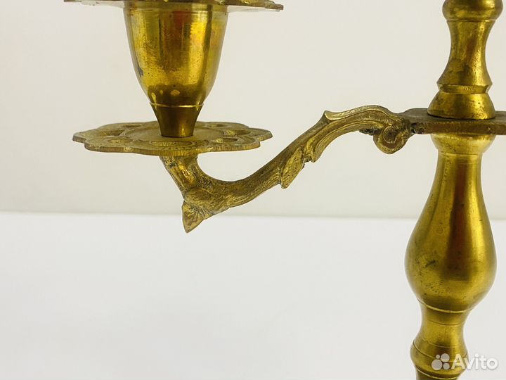 Подсвечник латунь на 3 свечи