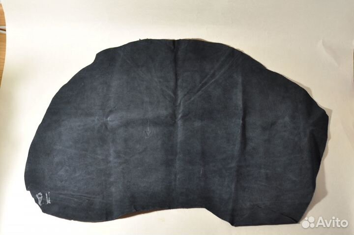 Натуральная чёрная замша куски