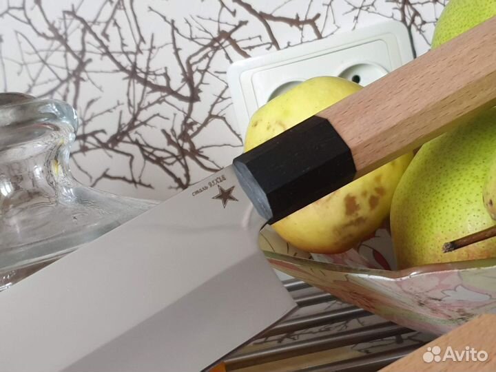 Кухонный нож Сантоку из нержавеющей стали 95х18