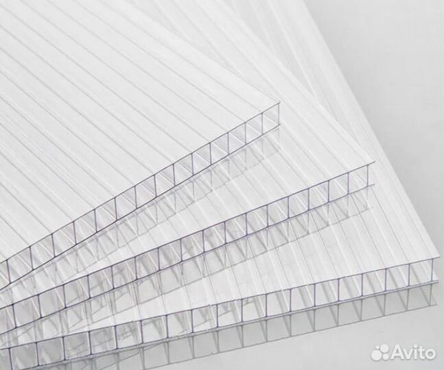 Сотовый поликарбонат 4мм 6мм 8мм 10мм прозрачный и
