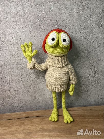 Вязаная лягушка