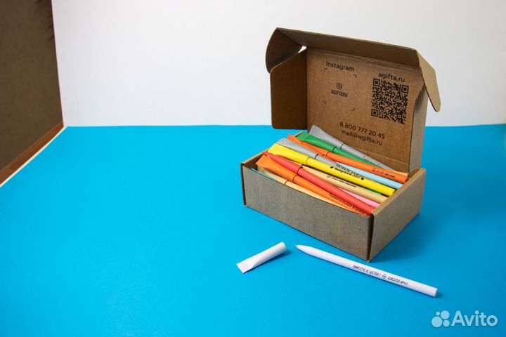 Ручки брендированные бумажные на заказ