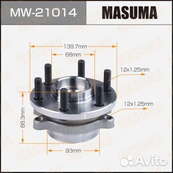 Ступичный узел masuma front nissan pathfinder