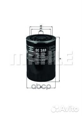 Фильтр масляный iveco trucks OC 248 Mahle/Knecht