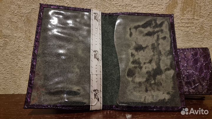 Обложка на паспорт кожа, береста