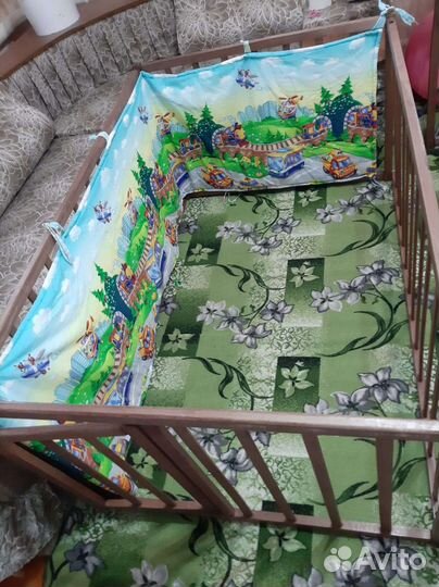 Детский большой деревянный манеж