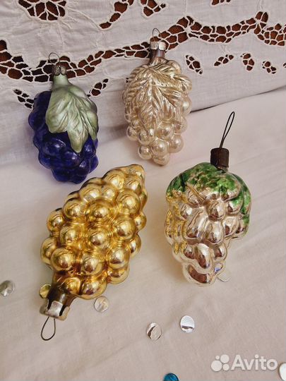 Елочные игрушки ссср.Овощи.Фрукты