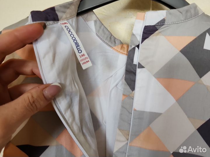 Хлопковое платье соccodrillo для девочки 11 лет