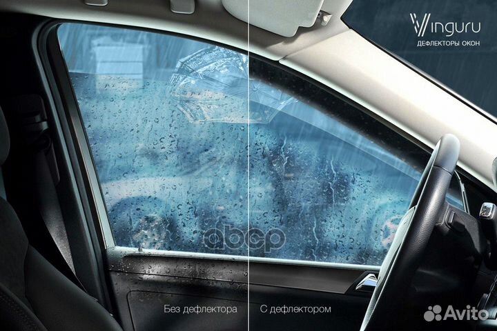 Дефлекторы окон Vinguru Kia Rio II 2005-2011 хб