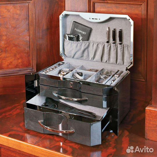 Шкатулка для украшений карбон