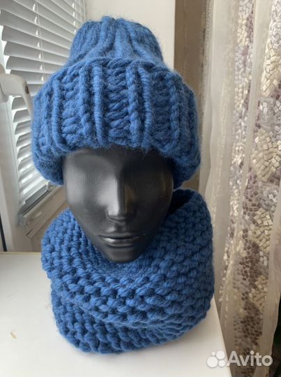 Зимняя Шапка и снуд женский (для подростка)
