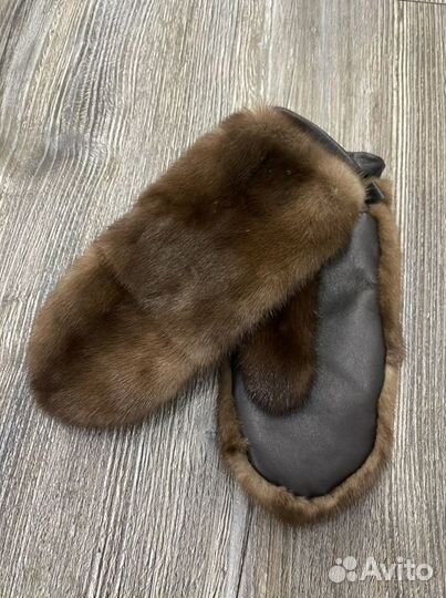 Варежки из меха норки