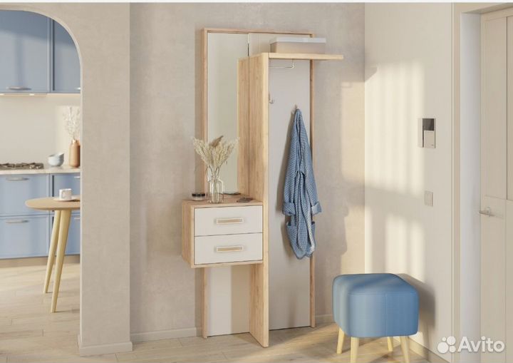 Прихожая Мила 955х364х1921 Дуб крафт золотой