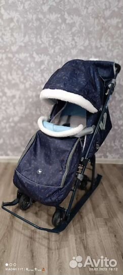 Детские санки коляска ника 7/1Б