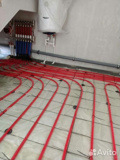 Монтаж отопления, водяной теплый пол