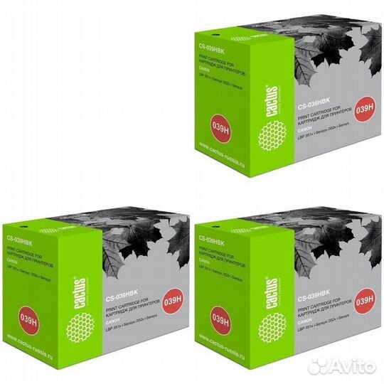 Картридж Cactus CS-039HBK 3 Pack (1060885-3PK) 145