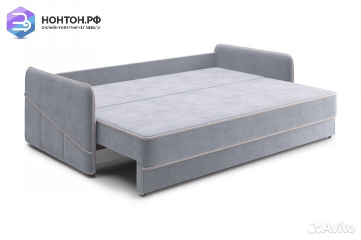 Диван еврокнижка Энерджи 3-х местный серый