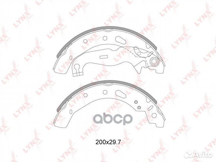 Колодки тормозные барабанные зад BS3007 LYN