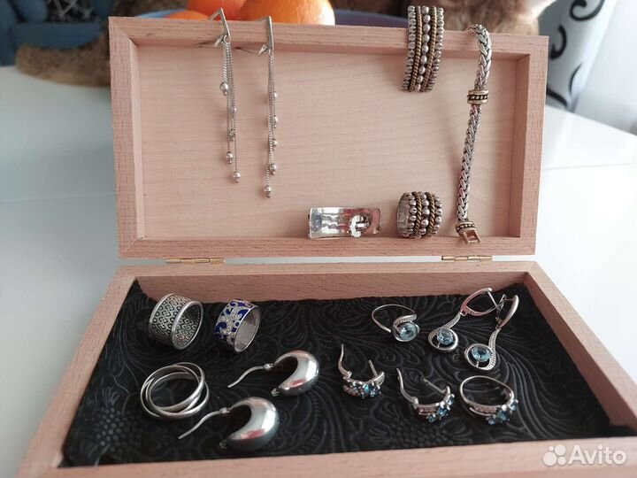 Серьги, кольца