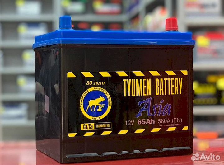 Аккумулятор с гарантией tyumen battery asia 65 Ач