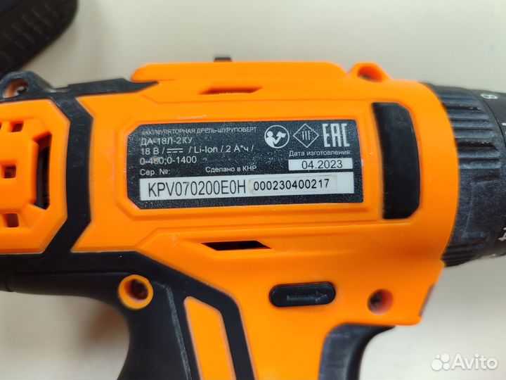 Шуруповерт Вихрь да-18Л-2ку