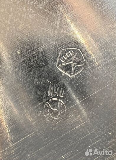 Поднос Кольчугино Мельхиор и Кокотницы Ложки