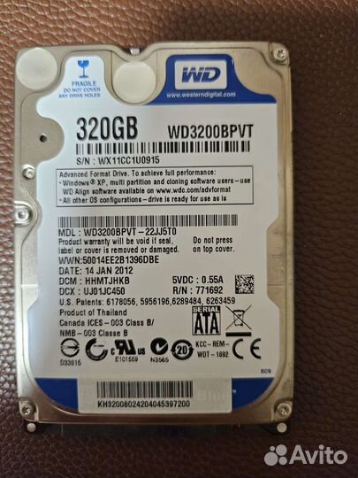 Жесткий диск WD 320GB SATA 2.5