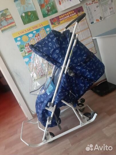 Детские санки коляска ника