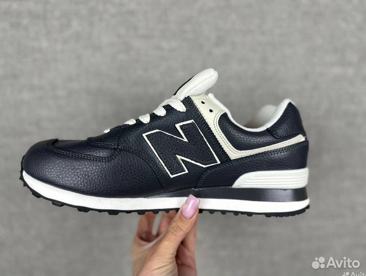 Кроссовки new balance 574 кожаные мужские