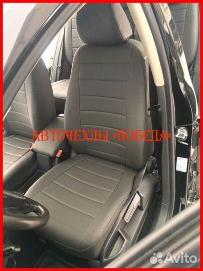 Чехлы Volkswagen Jetta 6 из экокожи чёрные Классик