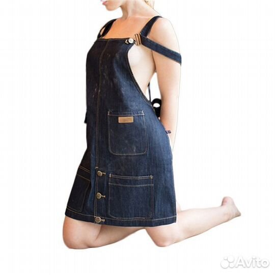 Фартук джинсовый унисекс хлопок