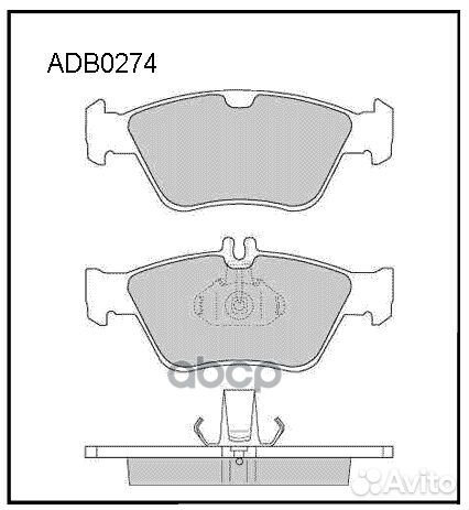 Колодки тормозные к-кт Allied Nippon ADB0274 AL