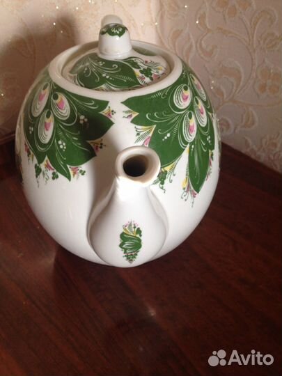 Чайник фарфоровыйссср доливн Вербилки 3л Жар-птица