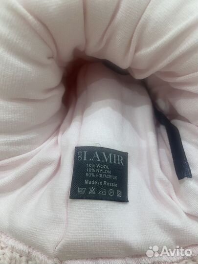 Шапка зимняя для девочки со снудом