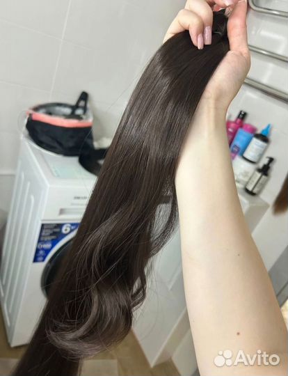 Волосы на резинке накладные длинные, хвост- шиньон