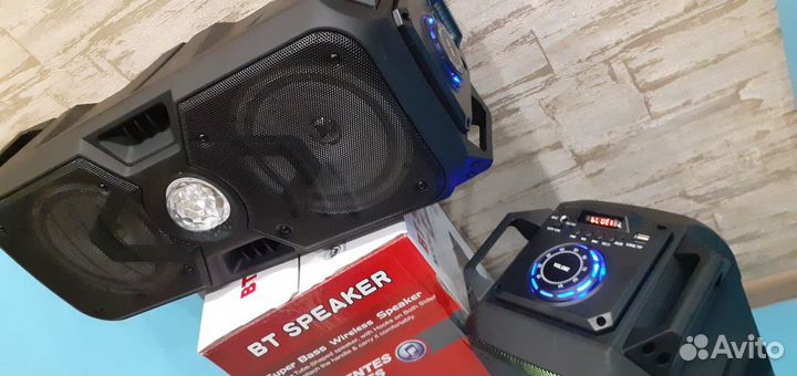 Большая колонка +пульт+караоке, блютуз система