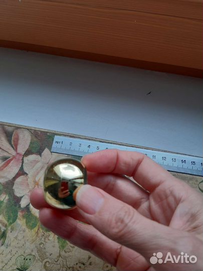 Кугель золотой 2см, для занавесок, гардин