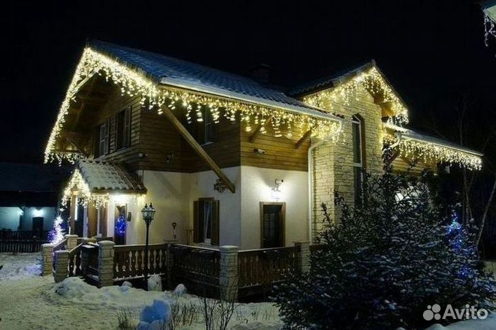 Гирлянда уличная бахрома в наличие