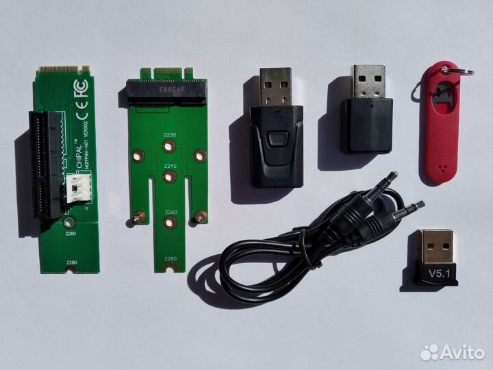 Переходники M.2, PCIe, mSata, Bluetooth, аксессуар