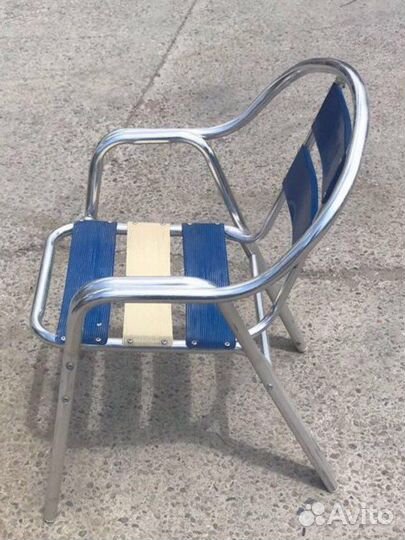 Стул нержавейка/полимер,для летнего кафе,сада,дачи